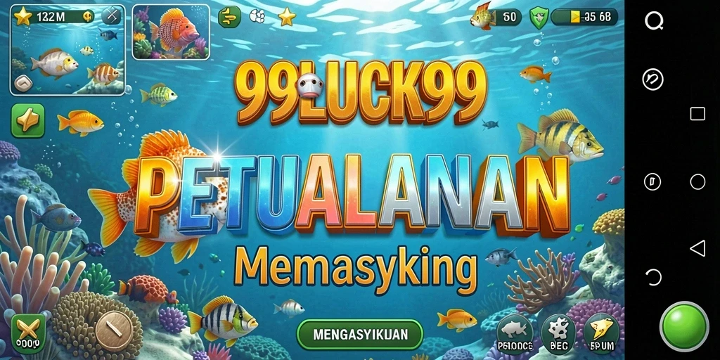 Tampilan gameplay seru di 99LUCK99 dengan aksi memancing yang mendebarkan.