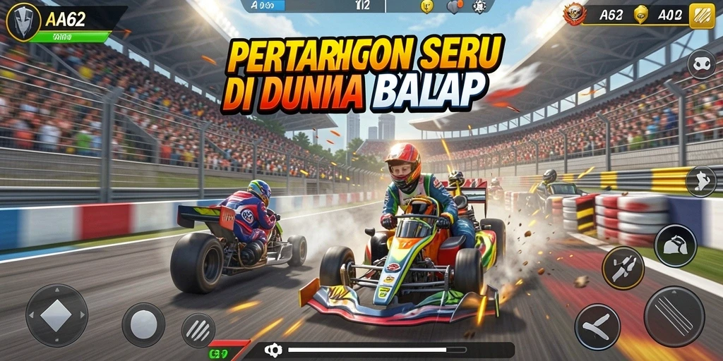 Gameplay aksi cepat dan mendebarkan dari AA62.