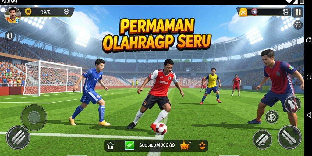 Tampilan gameplay seru di ADI99 dengan aksi olahraga yang mendebarkan.