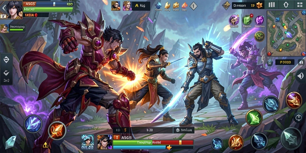 Gameplay seru ASG55 menampilkan pertarungan strategis antar pemain.
