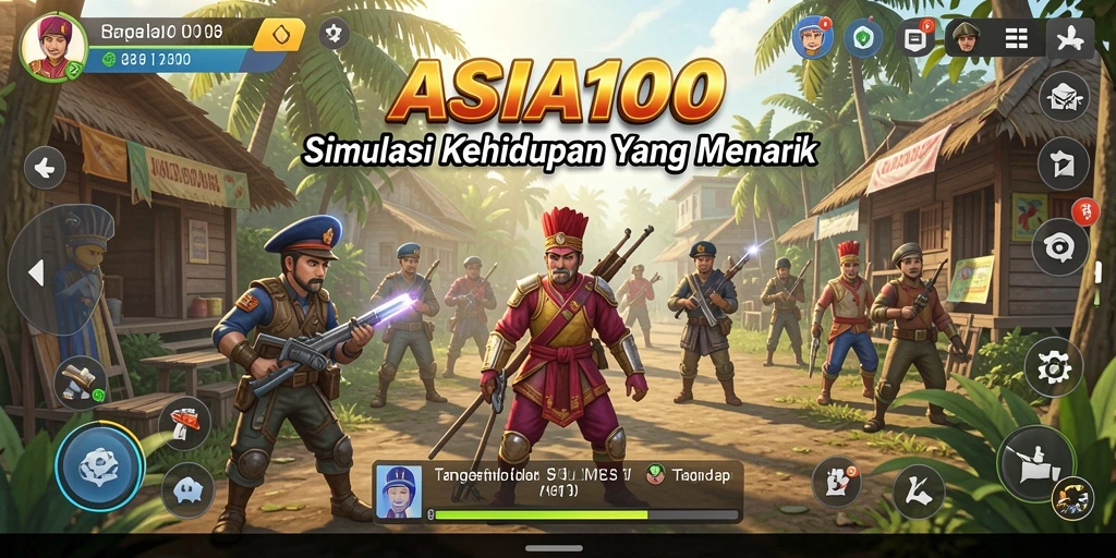Tampilan gameplay ASIA100 yang realistis dan menarik
