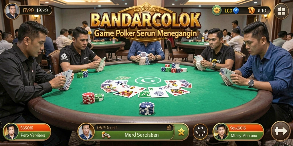 Tampilan gameplay menarik dari BANDARCOLOK saat bermain Poker.