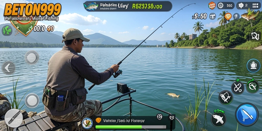 Screenshot BETON999 menampilkan gameplay memancing yang seru dan imersif.