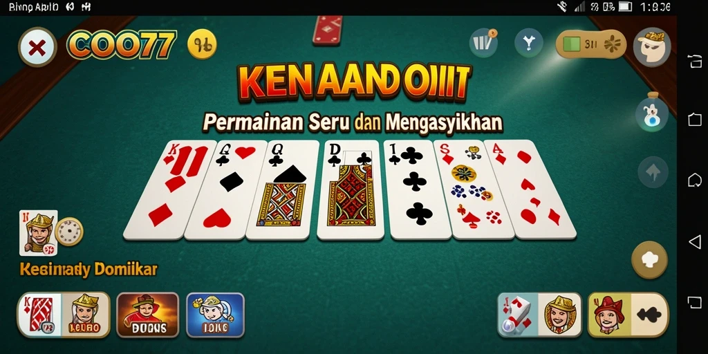 Screenshot gameplay COO77 menampilkan keseruan bermain Domino.