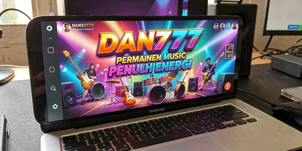 Screenshot gameplay DAN777 dengan tampilan karakter dan musik yang enerjik.