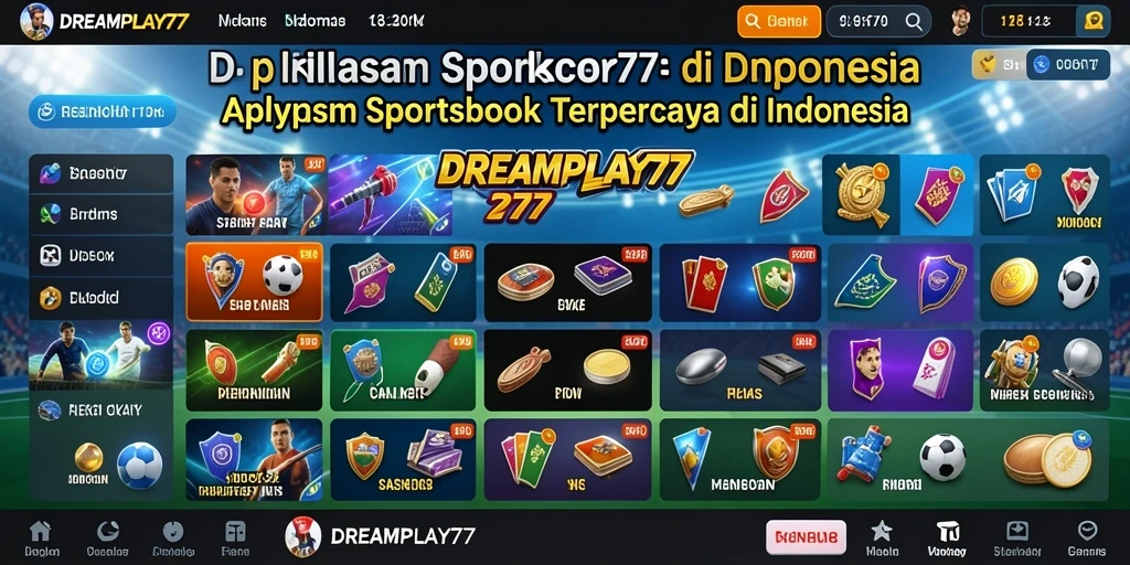 Tampilan utama gameplay Sportsbook di aplikasi DREAMPLAY77.