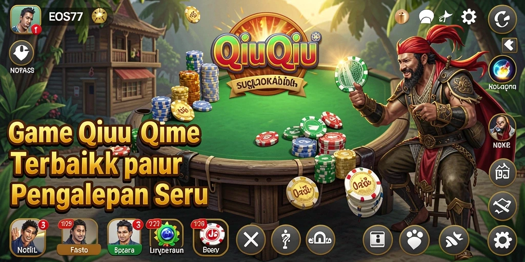 Gameplay EOS77 dengan kartu QiuQiu yang seru.
