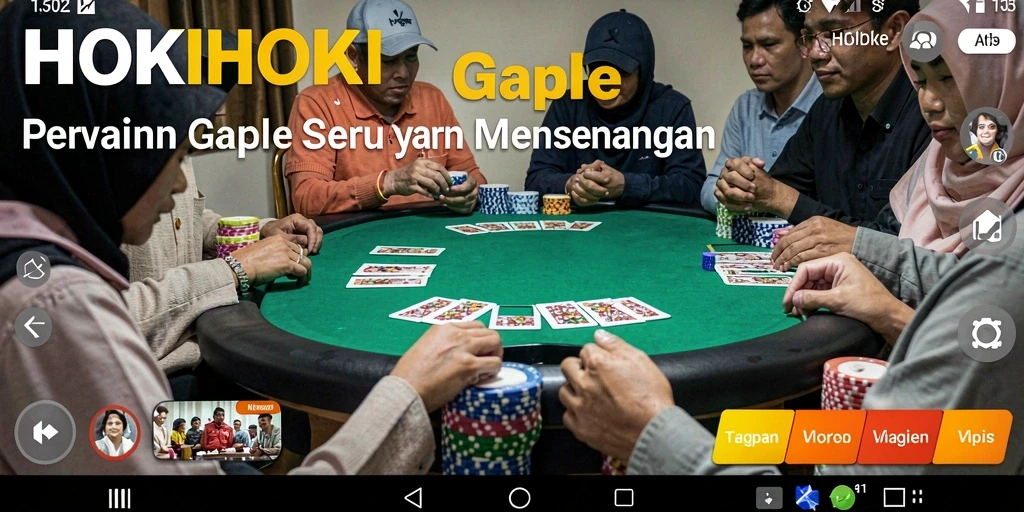 Tampilan gameplay HOKIHOKI yang menarik dan seru saat bermain Gaple.