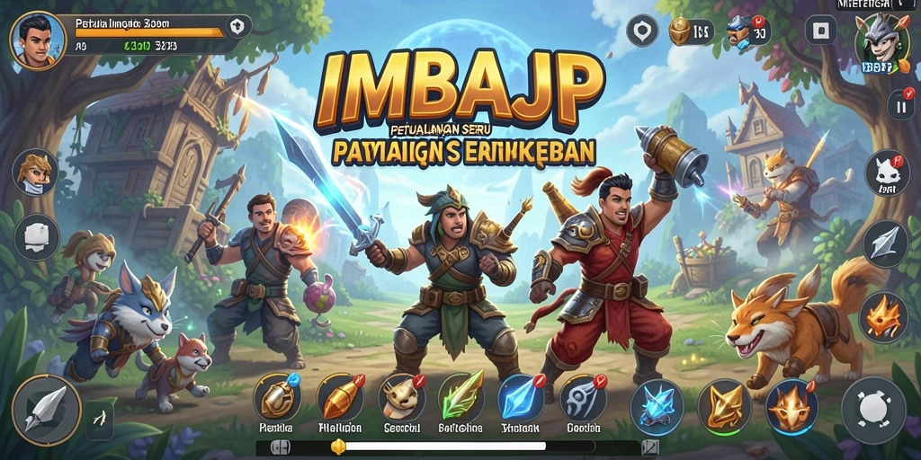Gameplay seru di dunia petualangan IMBAJP dengan karakter unik dan tantangan menarik.