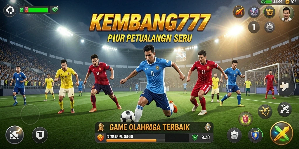 Tangkapan layar utama KEMBANG777 menampilkan aksi seru dalam pertandingan olahraga.
