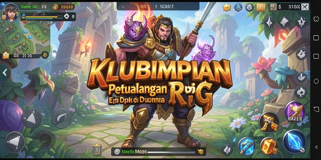 Tangkapan layar gameplay KLUBIMPIAN yang penuh aksi dan petualangan.