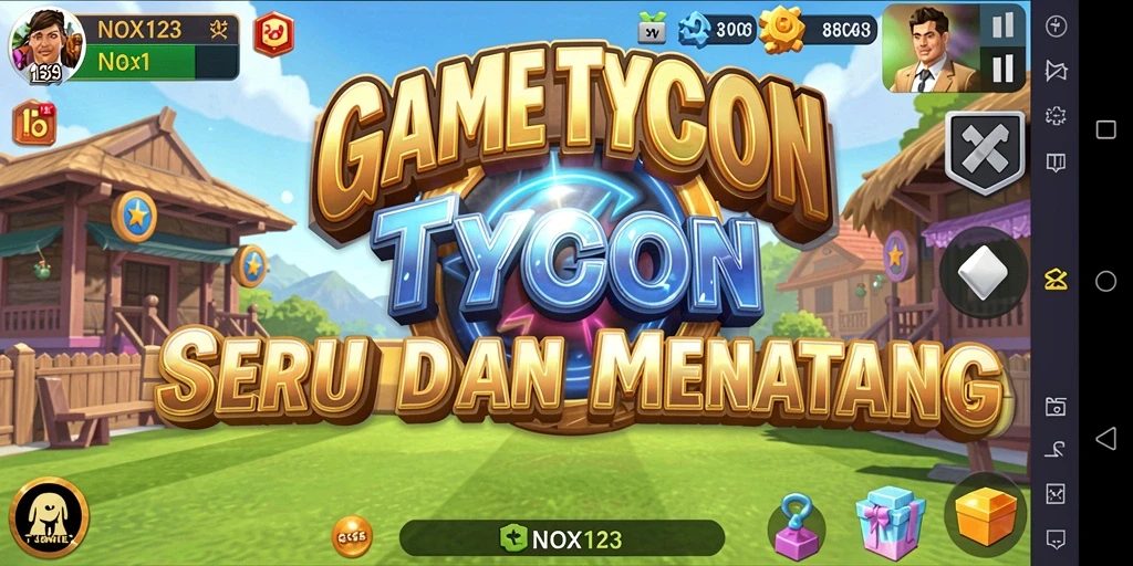 Tampilan gameplay Tycoon yang menarik dan menantang di NOX123.