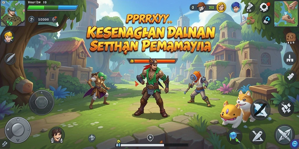 Tampilan gameplay PPRRYY yang penuh warna dan menarik.