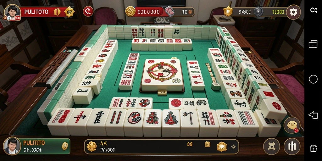 Screenshot utama PULITOTO menampilkan gameplay Mahjong yang seru.