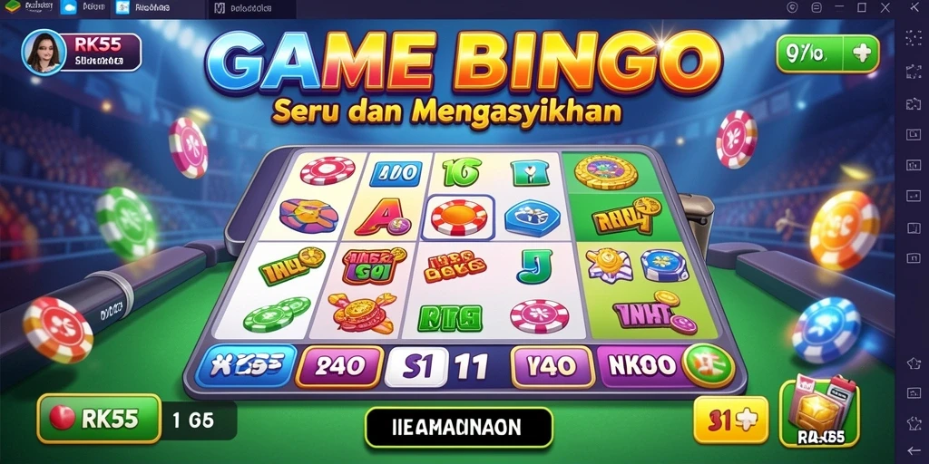 Tampilan gameplay Bingo yang seru dan interaktif di RK55.