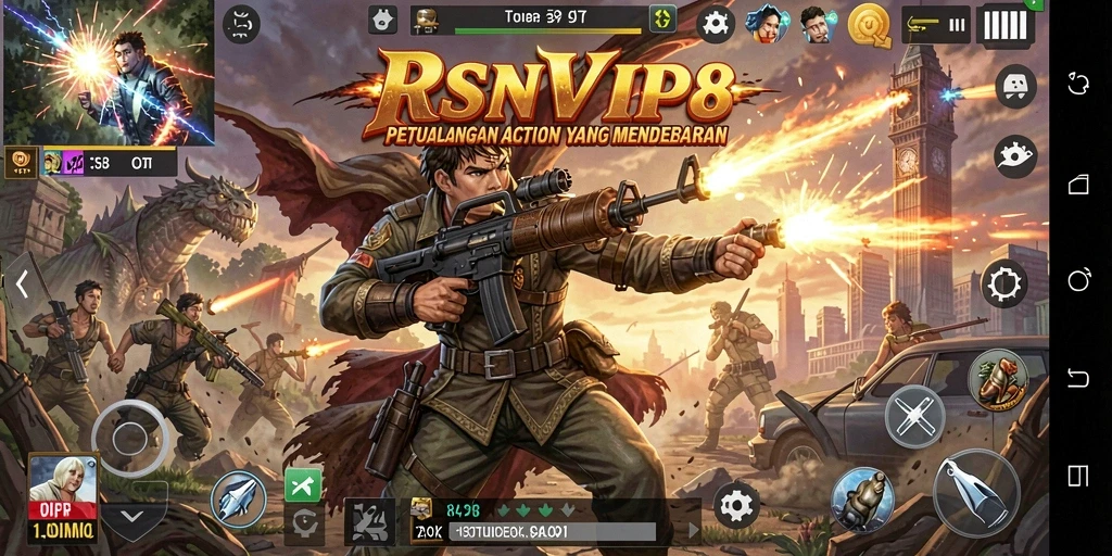 Tampilan seru gameplay RSNVIP8 dengan aksi mendebarkan.