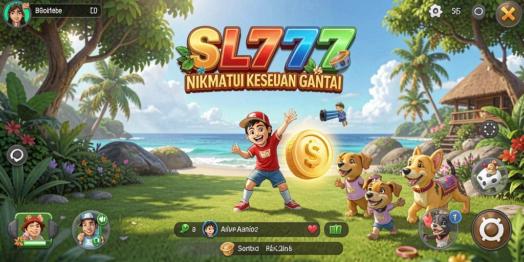 Tangkapan layar utama SL777 menampilkan gameplay yang seru dan penuh warna.