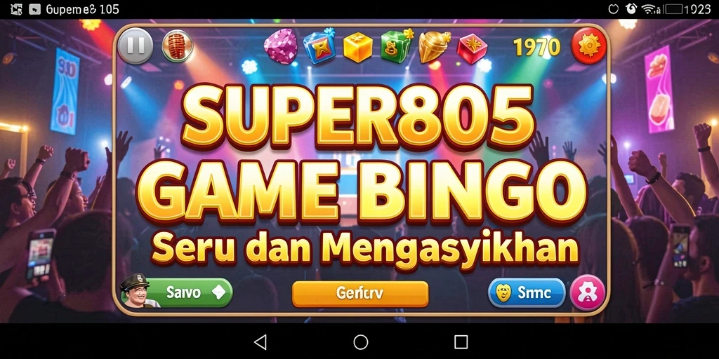 Tampilan gameplay yang menarik dari SUPER805 dengan suasana Bingo yang menyenangkan.