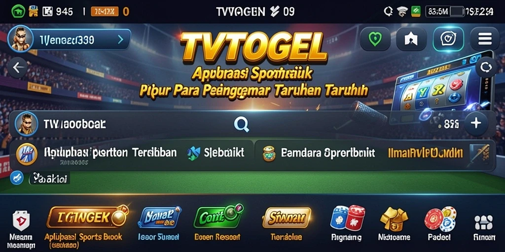 Tampilan menarik dan interaktif dari aplikasi TVTOGEL yang dinamis.