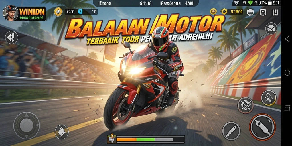 Tampilan mendebarkan dari balapan motor di WINIDN.